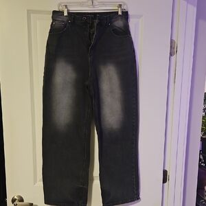 Elegant Gray Women's Flare Jeans